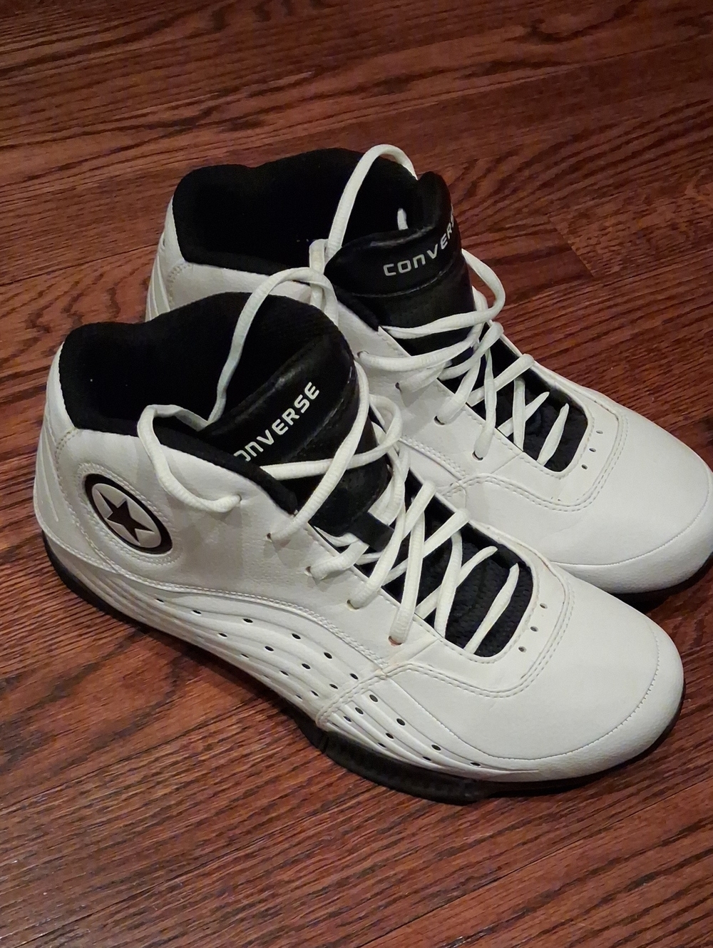 Converse The First School 2008 Vintage Basketball Shoes White Black Size 10.5